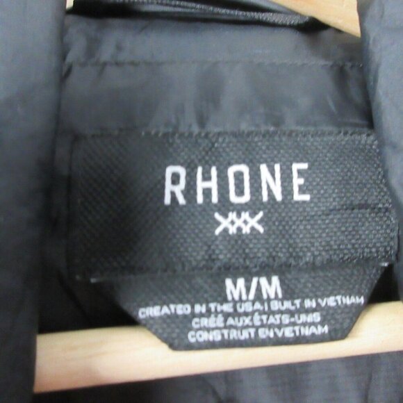 Rhone Tundra Quilted Hooded Jacket Men's M Black Polyester Puffer Jacket 462 - Picture 3 of 16